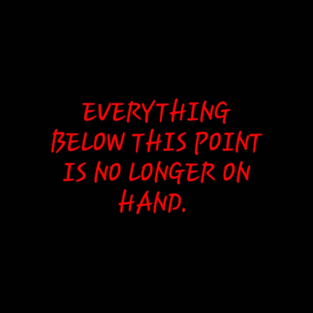 Nothing Beyond This Point